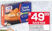 Sea Harvest Crisp & Chunky Hake Fillets-500g Each