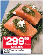 Fresh Whole Norwegain Salmon-Per kg