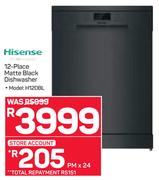 Hisense 12-Plate Matte Black Dishwasher H12DBL