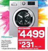 Hisense 7kg Metallic Front Loader Washing Machine WFHV7012S