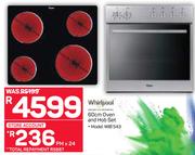 Whirlpool 60cm Oven And Hob Set WIB 543