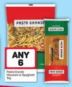Pasta Grande Macaroni Or Spaghetti-6x1kg