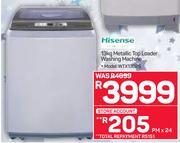 2Hisense 13kg Metallic Top Loader Washing Machine WTX1302S