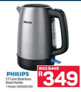 Philips 1.7Ltr Stainless Steel Kettle(HD9350/90)