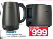Philips Titanium Breakfast Pack(HD9322/81 & HD2628/82)
