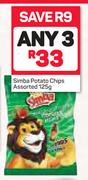 Simba Potato Chips Assorted-3 x 125g