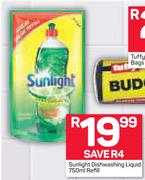 Sunlight Dishwashing Liquid Refill-750ml