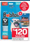 Bobtail Dog Food Assorted-5-8Kg Each Plus Bobtail Treat-90g