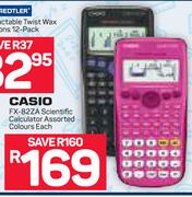 Casio FX-82ZA Scientific Calculator Assorted Colours-Each