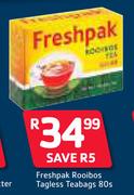 Freshpak Rooibos Tagless Teabags 80s