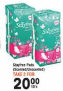 Stayfree Pads(Scented/Unscented)-2 x 10's