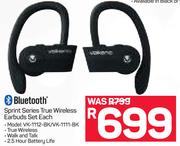 Volkano Bluetooth Sprint Series True Wireless Earbuds Set VK-1112-BK/VK-1111-BK-Each
