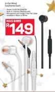 JBL In Ear Wired Earphones OH4278/OH4279-Each