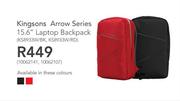 Kingsons Arrow Series 15.6" Laptop Backpack-Each