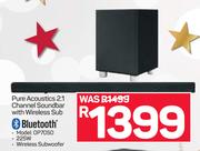 Pure Acoustics 2.1 Channel Soundbar With Wireless Sub OP7050