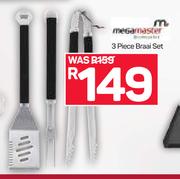 Megamaster 3 Piece Braai Set