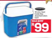 10Ltr Hard Cooler Box Assorted Colours-Each