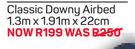 Intex Classic Downy Airbed-1.3m x 1.91m x 22cm