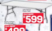 Blue Mountain 1.8m Fold Up Plastic Table