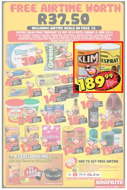 Shoprite Gauteng : Low Prices ( 22 May - 08 Jun 2014 ), page 4