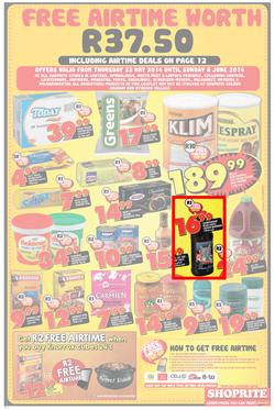 Shoprite Gauteng : Low Prices ( 22 May - 08 Jun 2014 ), page 4