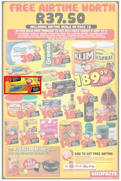 Shoprite Gauteng : Low Prices ( 22 May - 08 Jun 2014 ), page 4
