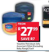 Vaseline Petroleum Jelly Assorted-250ml Each