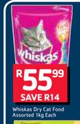 Whiskas Dry Cat Food Assorted-1Kg Each