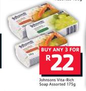 Johnsons Vita Rich Soap Assorted-3 x 175g