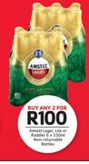Amstel Lager Lite Or Raddler 6 x 330ml (Non Returnable Bottles)-For 2