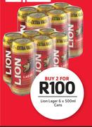 Loin Lager 6 x 500ml Cans-For 2