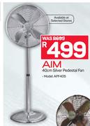 Aim 40cm Silver Pedestal Fan(APF40S)