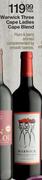 Warwick Three Cape Ladies Cape Blend-750ML