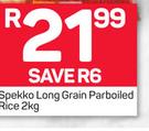 Spekko Long Grain Parboiled Rice-2Kg