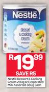 Nestle Dessert & Cooking Cream 290g Or Evaporated Milk-380g Each
