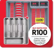 Addis Cutlery Drawer Organiser And An Extra Large Dish Draining Rack-For Both
