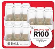 Hi-Ball Glasses-3 x 6 Pack