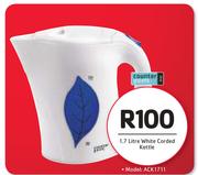 Counter Point 1.7 Litre White Corded Kettle