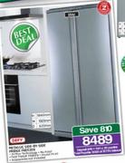 Defy 556Ltr Metallic Side-By-Side Fridge Freezer F640