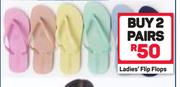 Ladies Flip Flops-For 2 Pairs