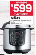 Salton 6Ltr Electric Digital Pressure Cooker SEPC01