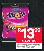 Beacon Liquorice Allsorts-150g Each