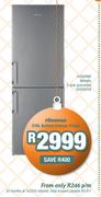 Hisense Metallic 230Ltr Bottom Freezer Fridge H299BME