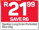 Spekko Long Grain Parboiled Rice-2Kg