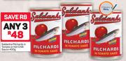 Saldanha Pilchards In Tomato Or Hot Chilli Sauce-3X400g
