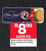 Bakers Blue Label Marie Biscuits-200g Each