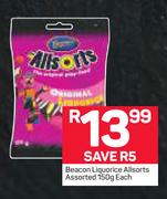 Beacon Liquorice Allsorts-150g Each