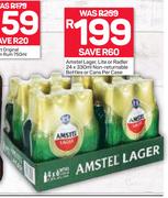 Amstel Lager, Lite Or Redler Non Returnable Bottles Or Cans 24X330ml-Per Case