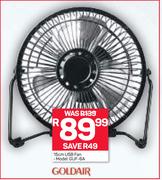Goldair 15cm USB Fan GUF-6A