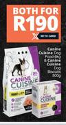 Canine Cuisine Dog Food-6Kg & Canine Cuisine Dog Biscuits-500g Both For